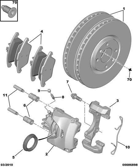 CITROËN 4249 86 - Спирачен диск vvparts.bg