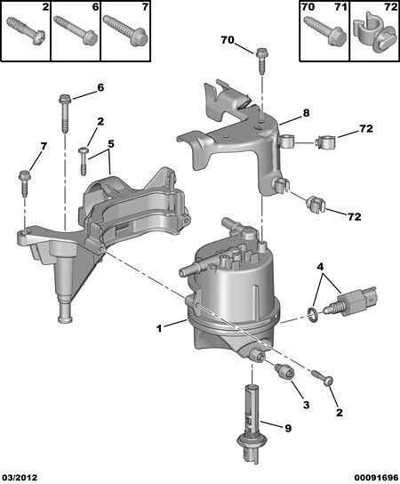 CITROËN 1901 99 - Горивен филтър vvparts.bg