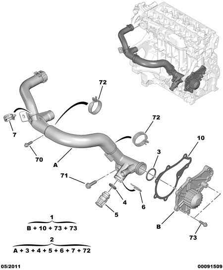 PEUGEOT 16 094 173 80 - Водна помпа vvparts.bg