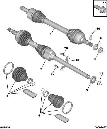 PEUGEOT 3272 YK - Полуоска vvparts.bg