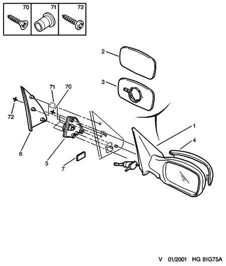 PEUGEOT 8151 K9 - Стъкло на огледало, външно огледало vvparts.bg