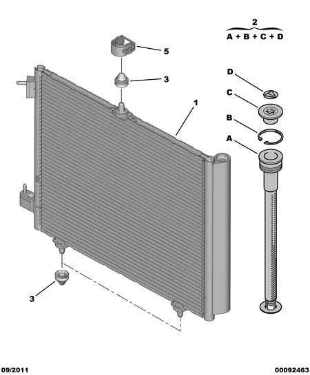 PEUGEOT 6455.JF - Кондензатор, климатизация vvparts.bg