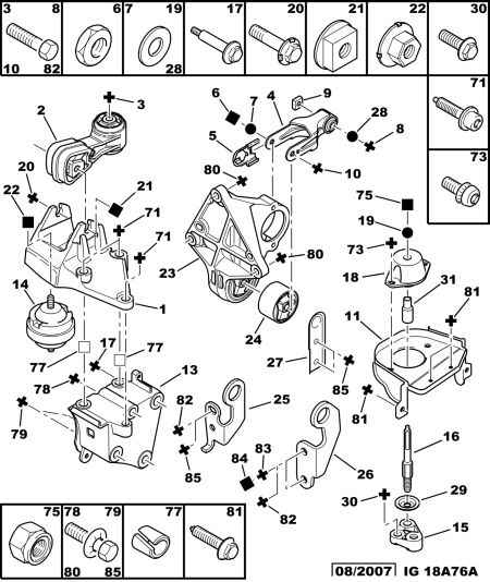 PEUGEOT 1844.82 - Окачване, двигател vvparts.bg