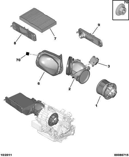 PEUGEOT 6479 32 - Филтър купе (поленов филтър) vvparts.bg