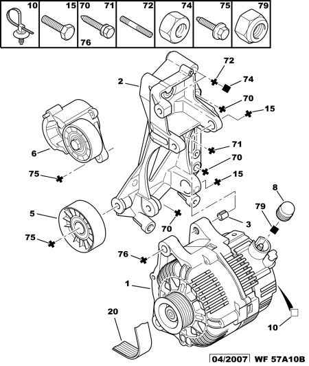 CITROËN (DF-PSA) 5751 61 - Ремъчен обтегач, пистов ремък vvparts.bg