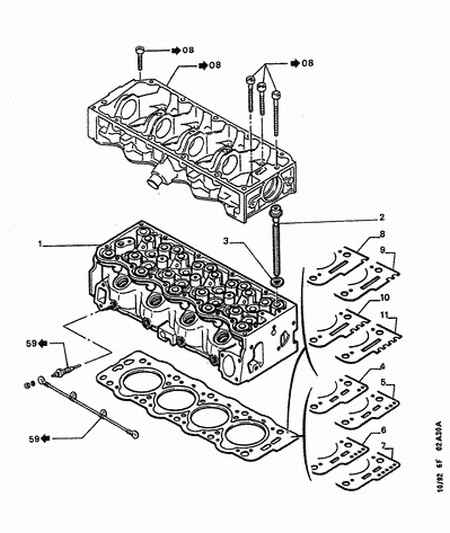 PEUGEOT 0209.99 - Гарнитура, цилиндрова глава vvparts.bg