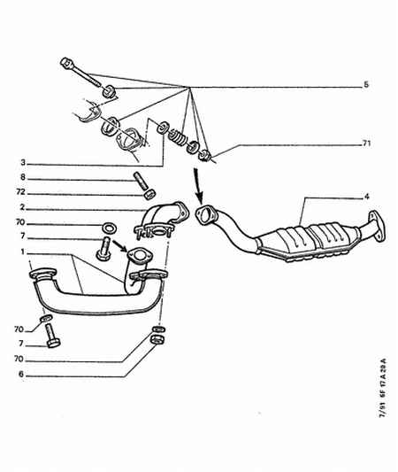 PEUGEOT 1712 48 - Винт, изпускателна система vvparts.bg