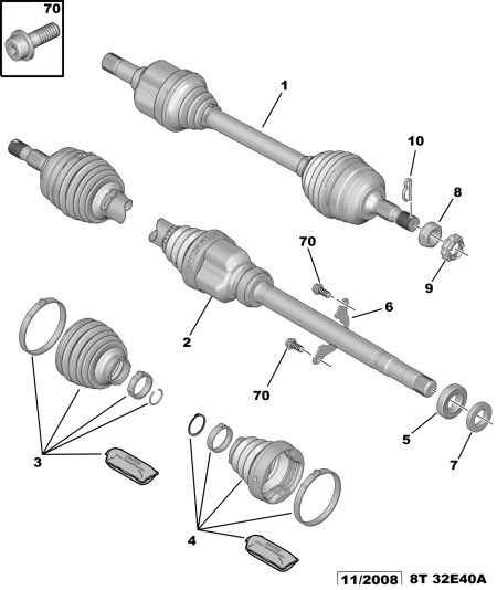 CITROËN 3272 QF - Каре комплект, полуоска vvparts.bg