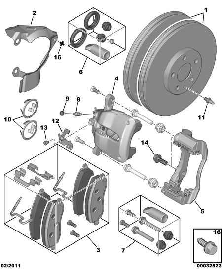 PEUGEOT 4401 C6 - Спирачен апарат vvparts.bg