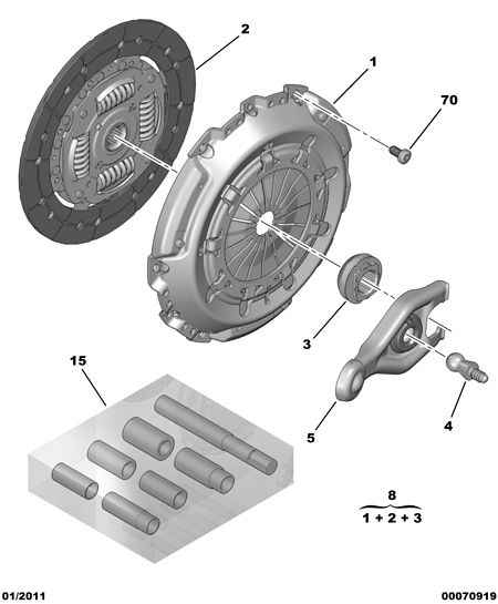 PEUGEOT 2055.FP - Комплект съединител vvparts.bg