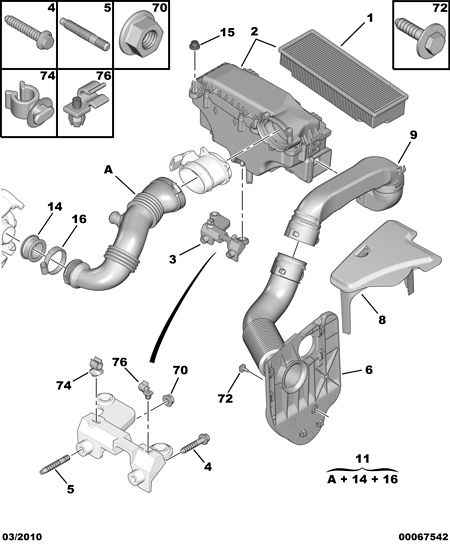 PEUGEOT 1444 CP - Въздушен филтър vvparts.bg