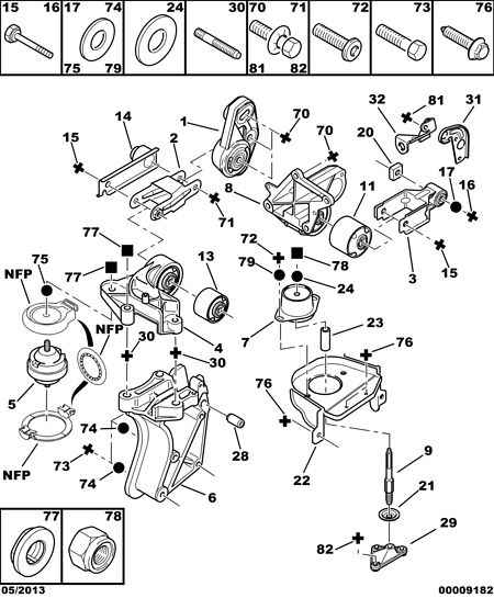 CITROËN/PEUGEOT 1854 20 - Окачване, двигател vvparts.bg