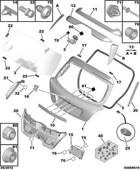 PEUGEOT 8731.L7 - Газов амортисьор, багажно / товарно пространство vvparts.bg