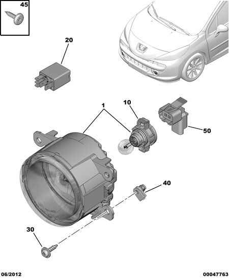 CITROËN 6206 E1 - Фар за мъгла vvparts.bg