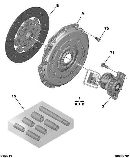 CITROËN 2052.Q2 - Комплект съединител vvparts.bg