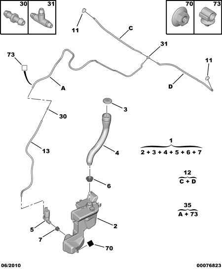 CITROËN/PEUGEOT 6434 F5 - Водна помпа за миещо устр., почистване на стъклата vvparts.bg