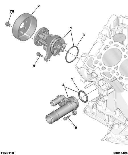 PEUGEOT 1201.G6 - Водна помпа vvparts.bg