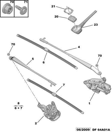 CITROËN 6423 A7 - Перо на чистачка vvparts.bg