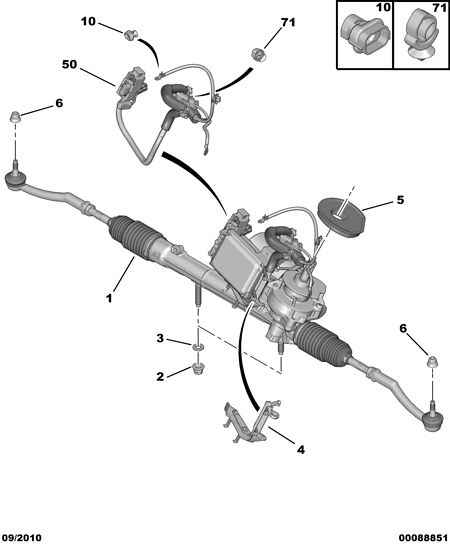 PEUGEOT 4001 WL - STEERING GEAR ASSY vvparts.bg