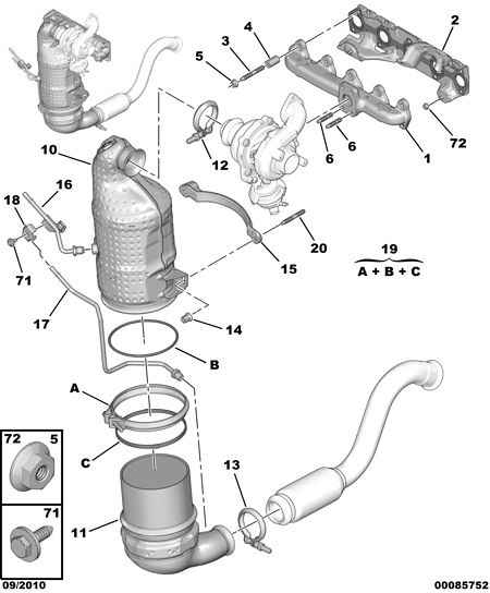 CITROËN 1738 83 - Филтър за сажди / твърди частици, изпускателна система vvparts.bg