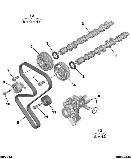 PEUGEOT (DF-PSA) 0829 96 - Обтяжна ролка, ангренаж vvparts.bg