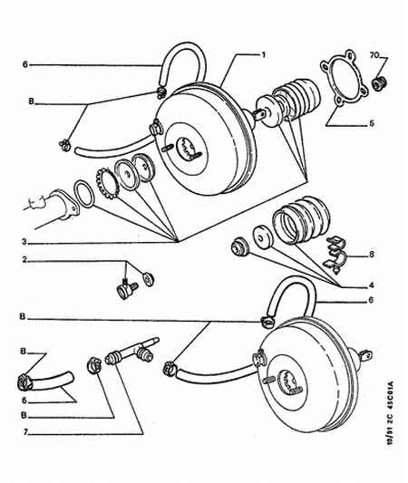 CITROËN/PEUGEOT 4599 15 - Ремонтен комплект, усилвател на спирачната сила vvparts.bg