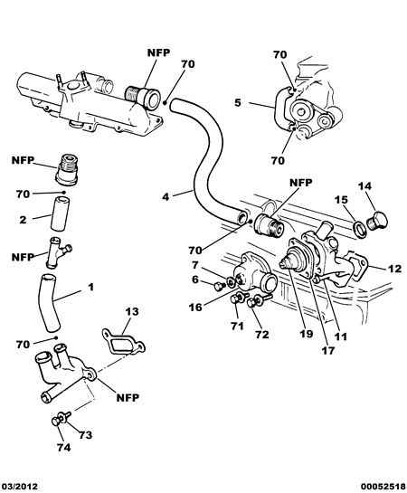 Opel 1337 53 - ENGINE WATER THERMOSTAT vvparts.bg