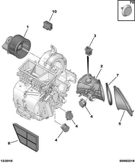 PEUGEOT 6447 AZ - Филтър купе (поленов филтър) vvparts.bg