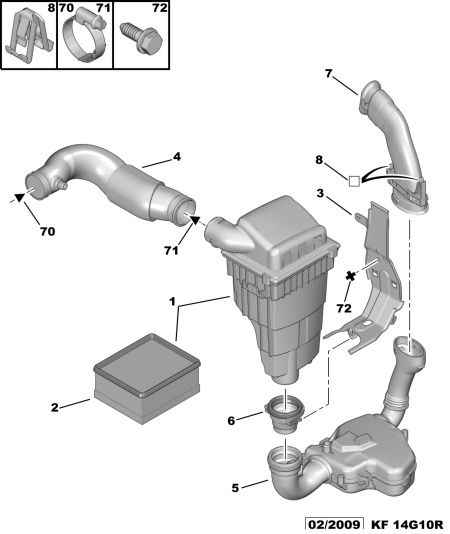 PEUGEOT 1444 G9 - Въздушен филтър vvparts.bg