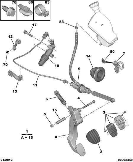 CITROËN 2182 H3 - Горна помпа на съединител vvparts.bg