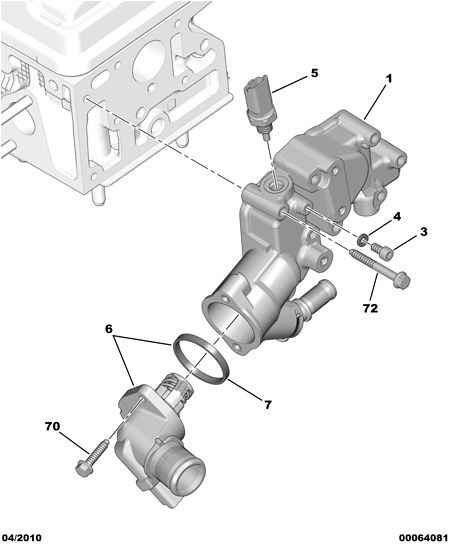 CITROËN 1336 Z2 - Термостат, охладителна течност vvparts.bg