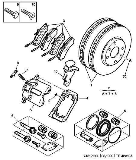 PEUGEOT (DF-PSA) 4251 54 - Комплект спирачно феродо, дискови спирачки vvparts.bg