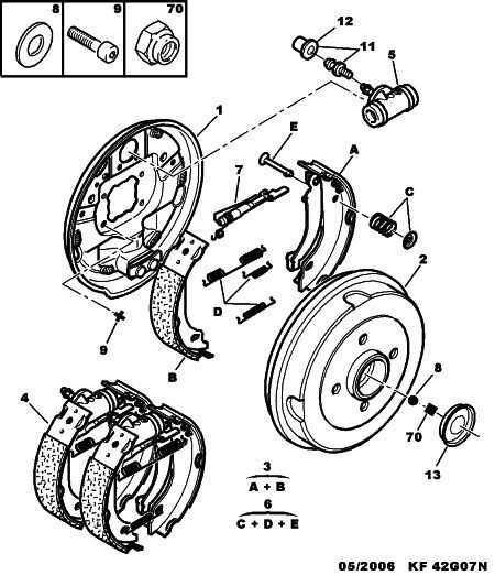 CITROËN 4242 13 - Комплект спирачна челюст vvparts.bg