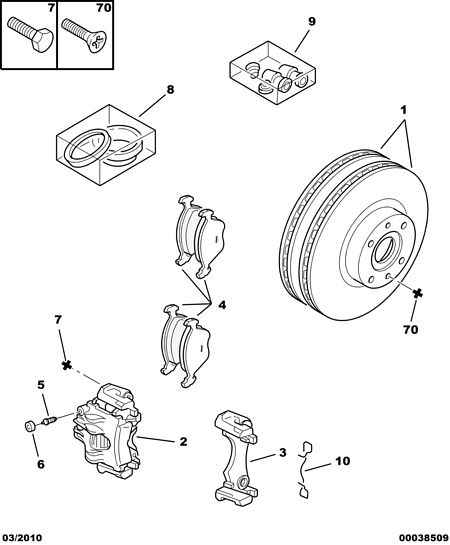 PEUGEOT 4252-67 - Комплект спирачно феродо, дискови спирачки vvparts.bg