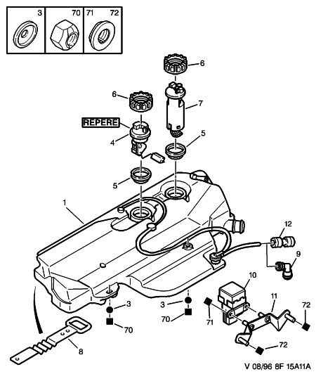 Peugeot Motorcycles 1455 05 - Горивопроводен модул (горивна помпа+сонда) vvparts.bg