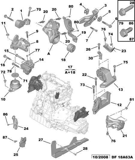 CITROËN/PEUGEOT 1844.93* - Окачване, двигател vvparts.bg