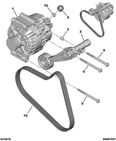 Mini 5751.E7 - Ремъчен обтегач, пистов ремък vvparts.bg