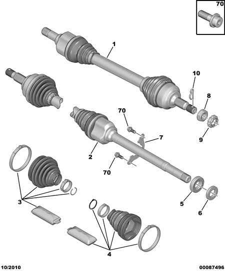 DS 3272.PZ - Каре комплект, полуоска vvparts.bg