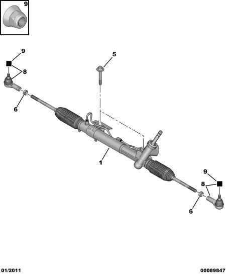 CITROËN 4001.69 - Аксиален шарнирен накрайник, напречна кормилна щанга vvparts.bg