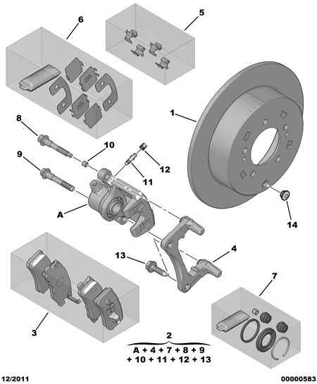 CITROËN/PEUGEOT 4440.06 - Комплект принадлежности, спирачен апарат vvparts.bg