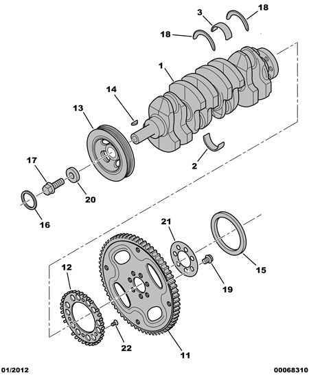 PEUGEOT 0127.51 - Семеринг, колянов вал vvparts.bg