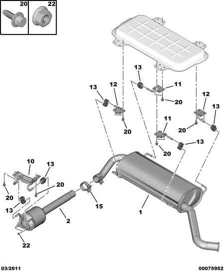 DS 1755 L8 - EXHAUST FLEXIBLE MOUNTING vvparts.bg