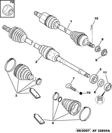 PEUGEOT 3272 5X - Каре комплект, полуоска vvparts.bg