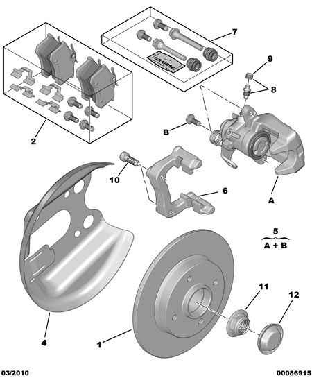 CITROËN 16 085 203 80 - Комплект спирачно феродо, дискови спирачки vvparts.bg