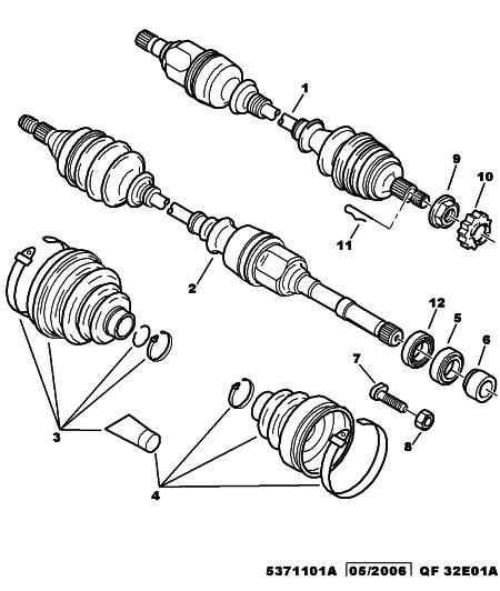 PEUGEOT (DF-PSA) 3273 V7 - Полуоска vvparts.bg