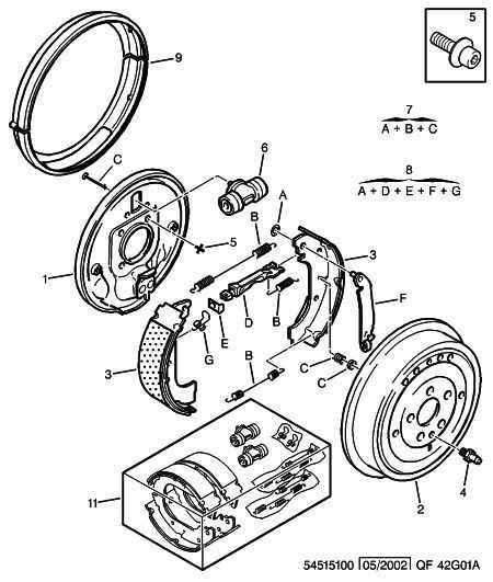 PEUGEOT 4241 K6 - Комплект спирачна челюст vvparts.bg