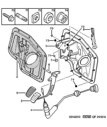 PEUGEOT 2150.S4 - Въжен механизъм, задействане на съединителя vvparts.bg