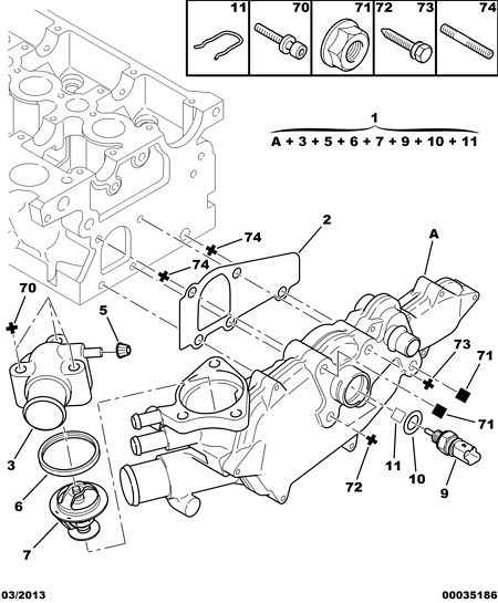 CITROËN 1336 W1 - Фланец за охладителната течност vvparts.bg