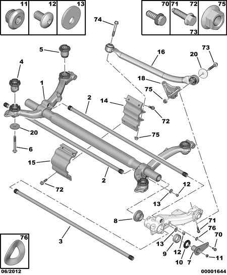 DS 5131 A9 - REAR CROSSMEMBER FLEXIB JOINTS vvparts.bg