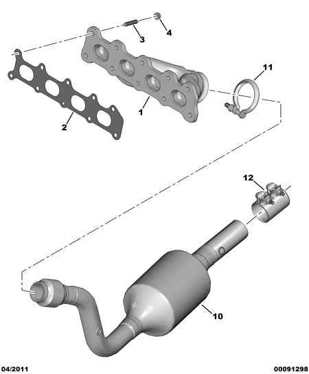 PEUGEOT 1705 PE - Катализатор vvparts.bg